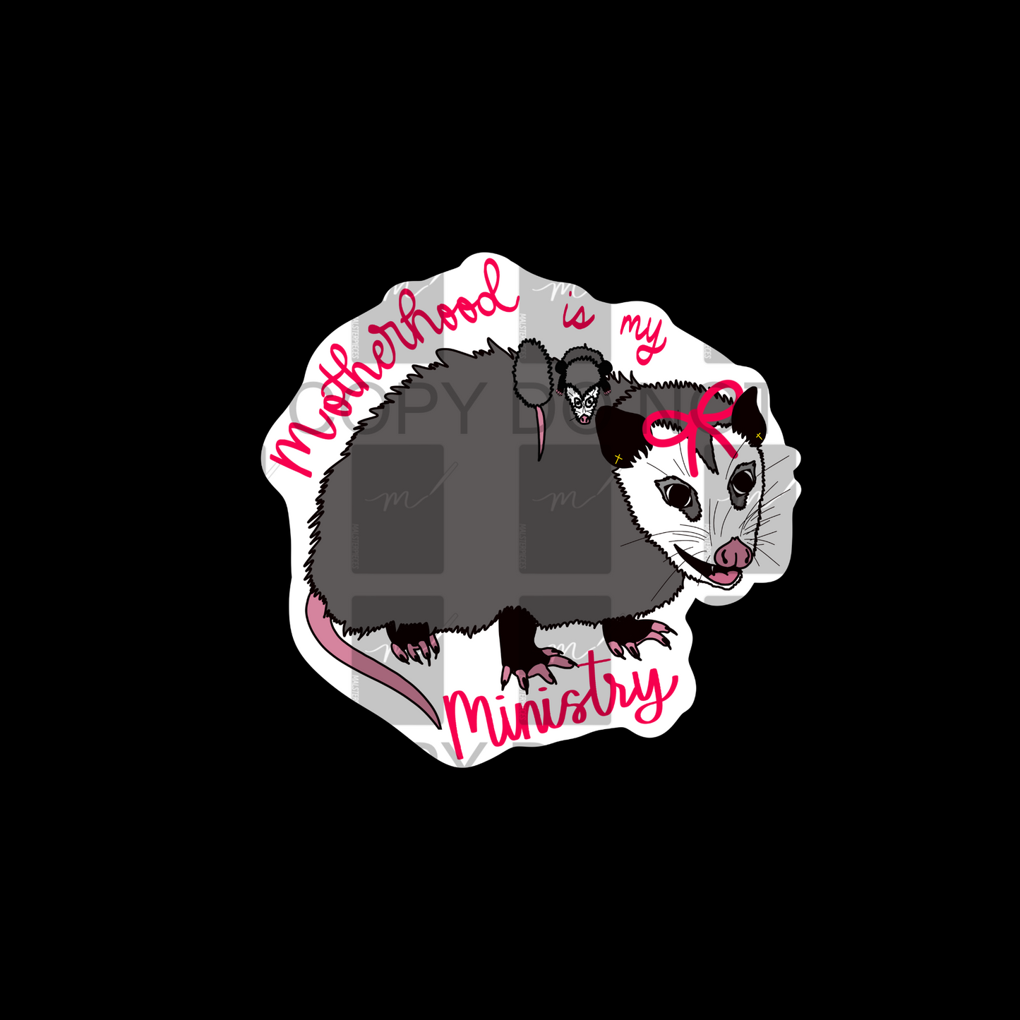 Opossum Motherhood Sticker