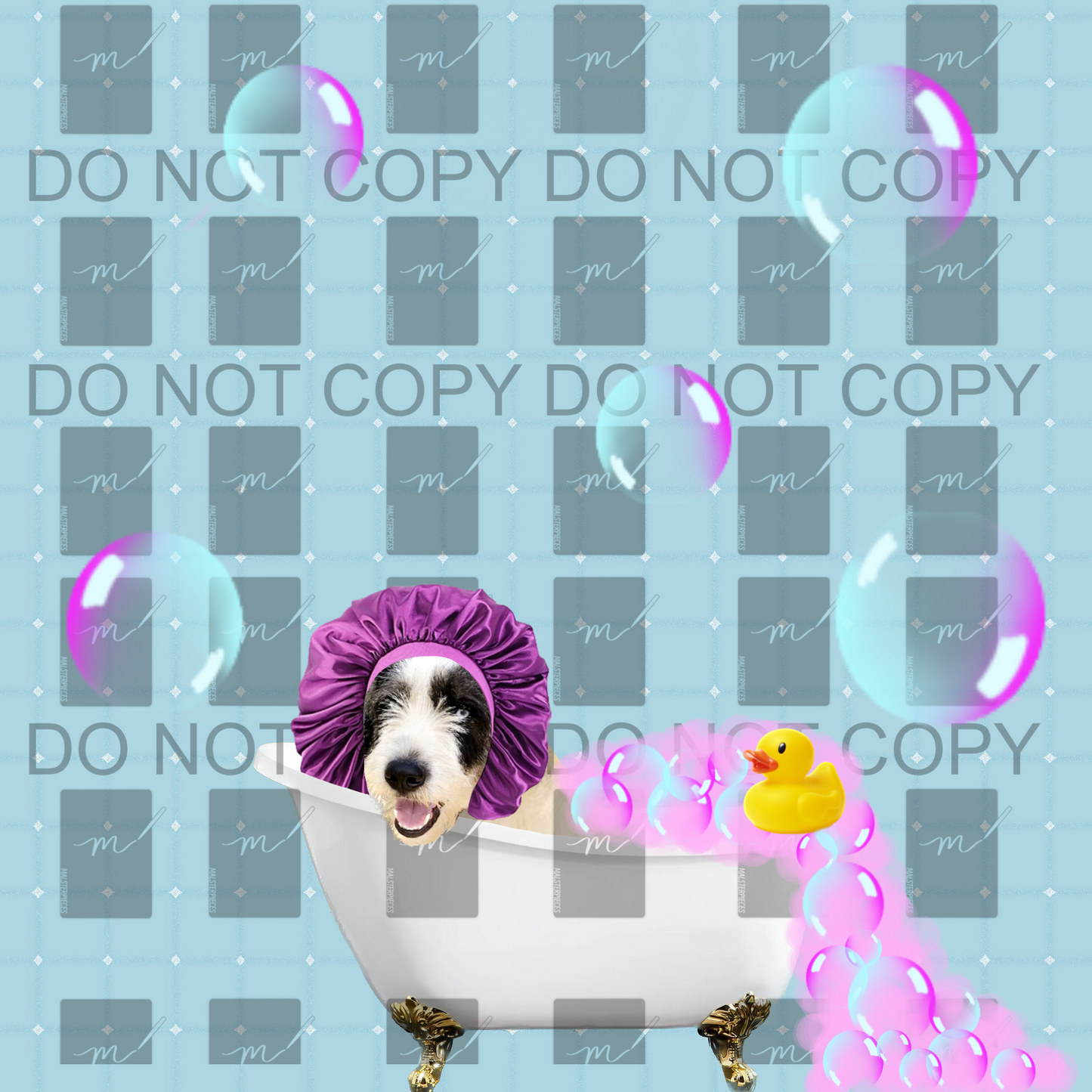 Pet Bath Print PNG