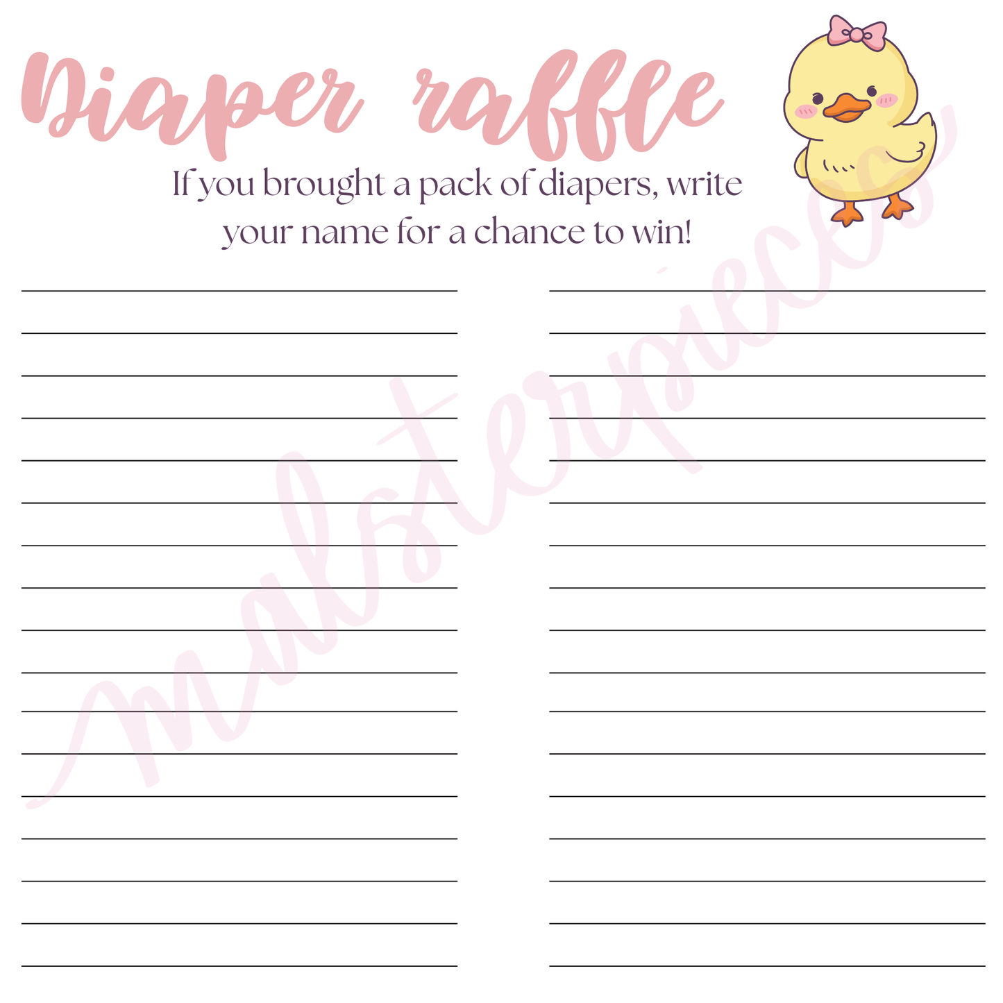 Little Chick is about to Hatch Baby Shower Template Kit