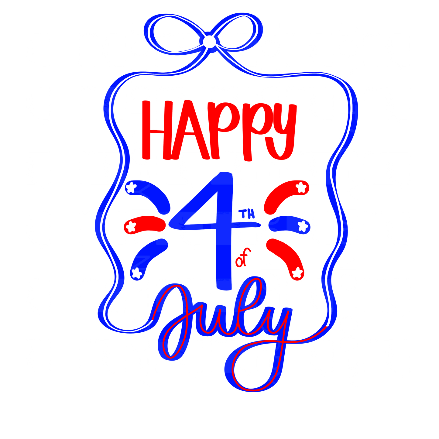 Happy 4th Bow PNG