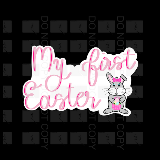 Girl's My First Easter Belly Sticker