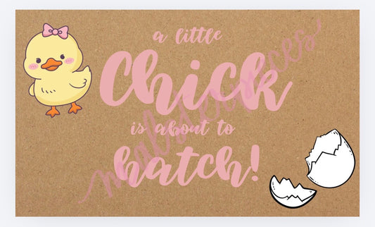 Chick about to Hatch Baby Shower Banner Mockup
