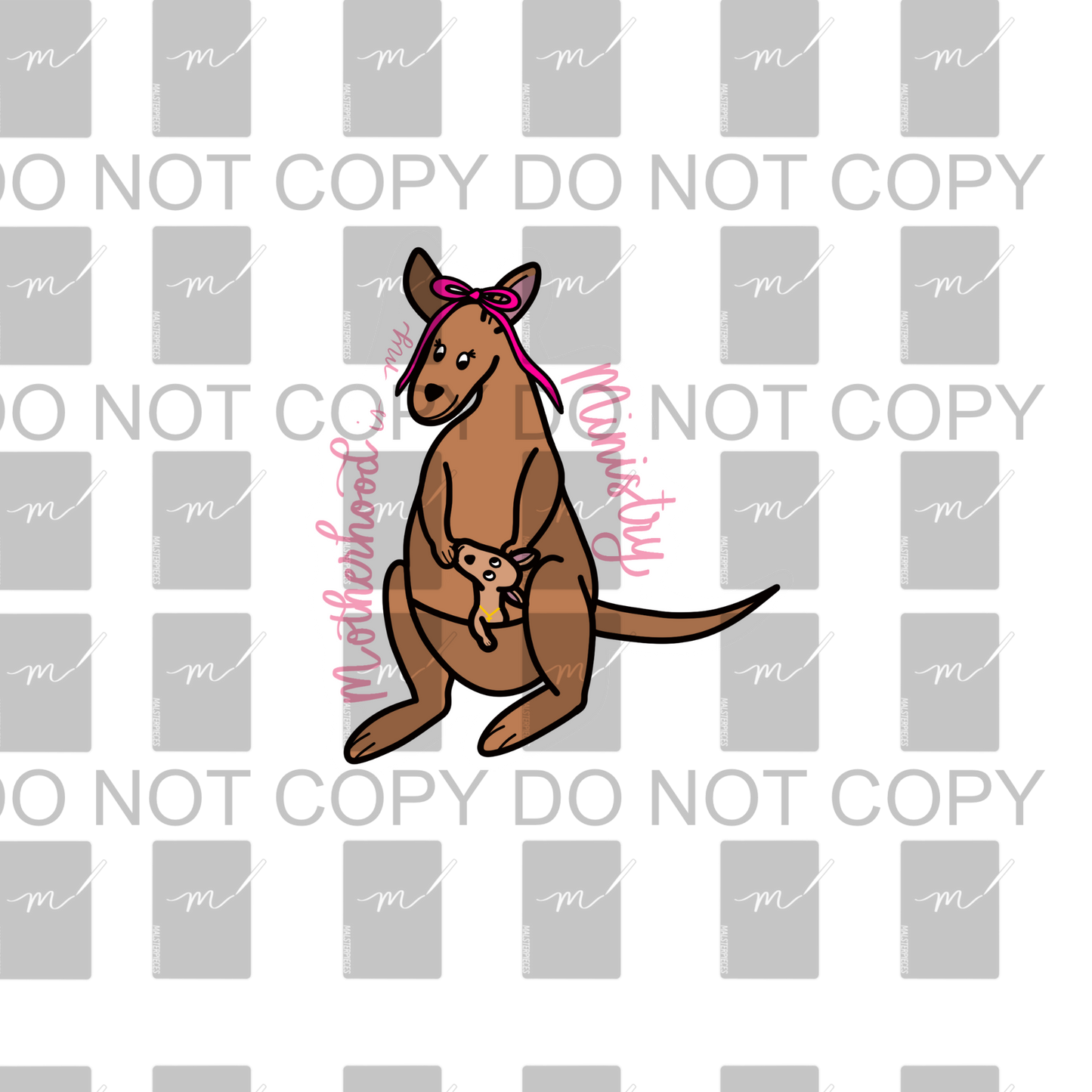 Motherhood Kangaroo Sticker PNG