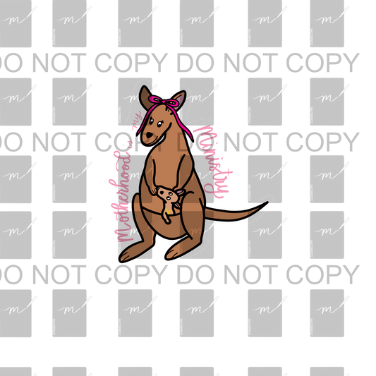 Motherhood Kangaroo Sticker PNG