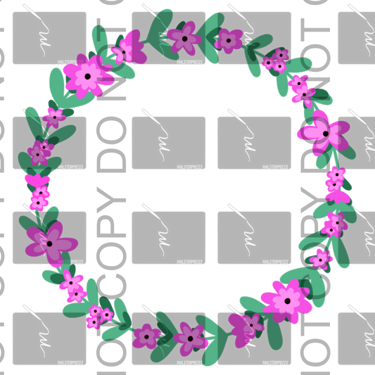 Pink Flower Border PNG