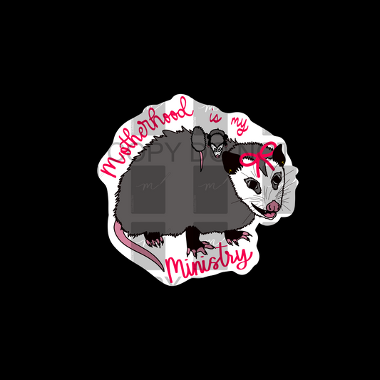 Opossum Motherhood Sticker