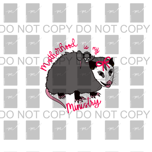 Opossum Motherhood Sticker PNG