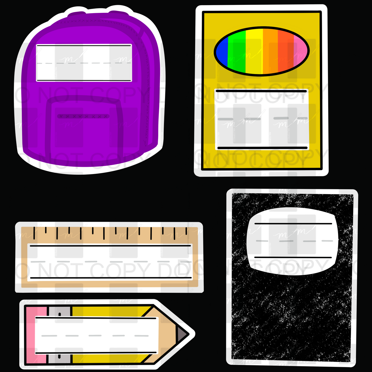 School Name Sticker Pack