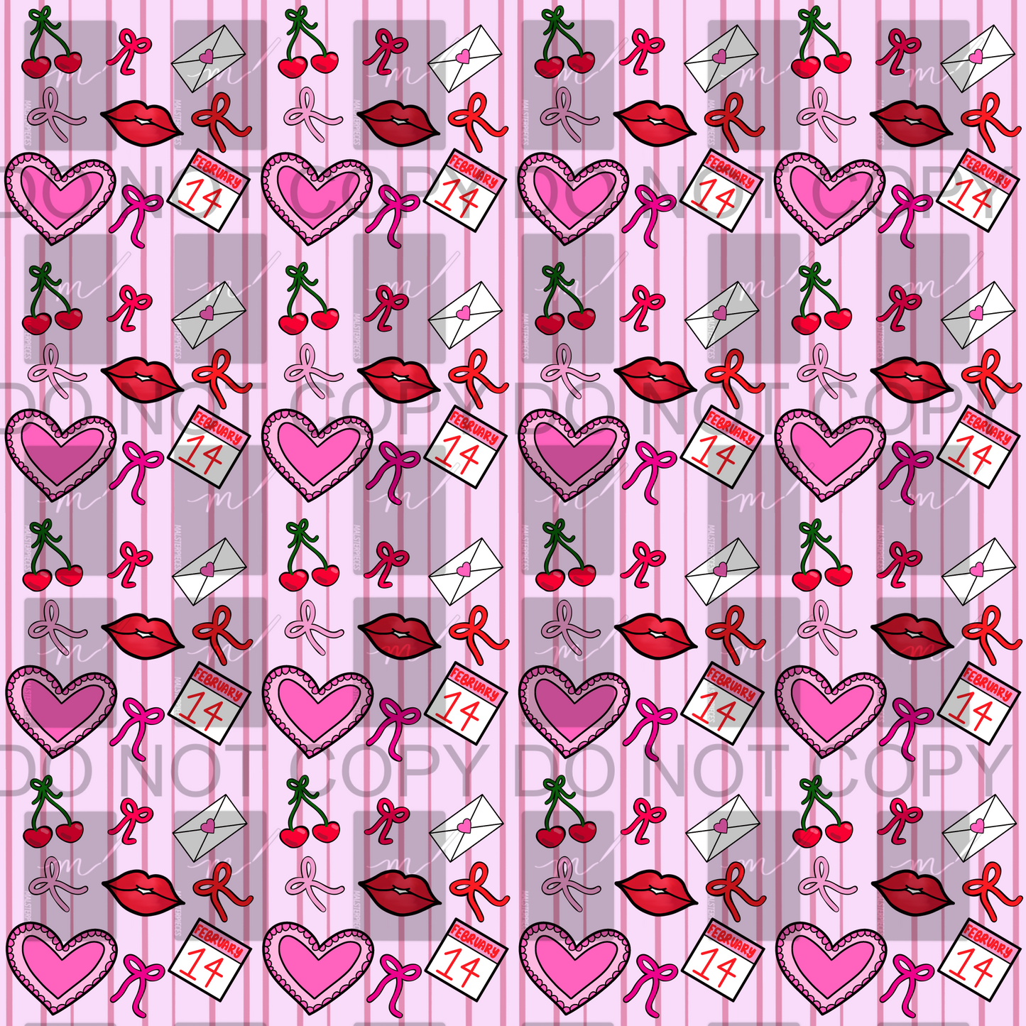 Valentine's Day Seamless Pattern PNG