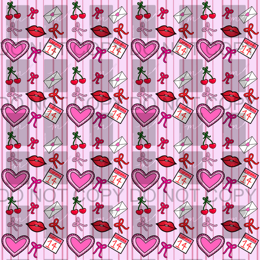 Valentine's Day Seamless Pattern PNG