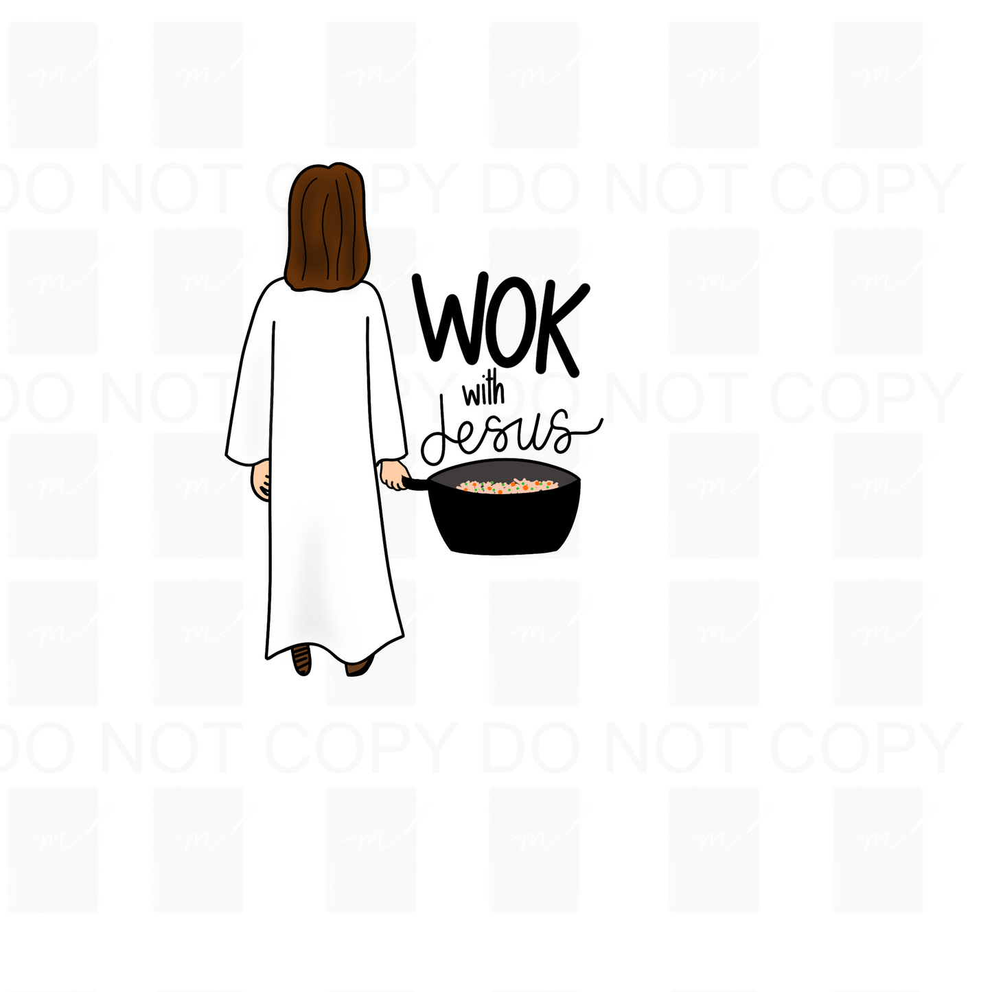 Wok With Jesus Sticker PNG