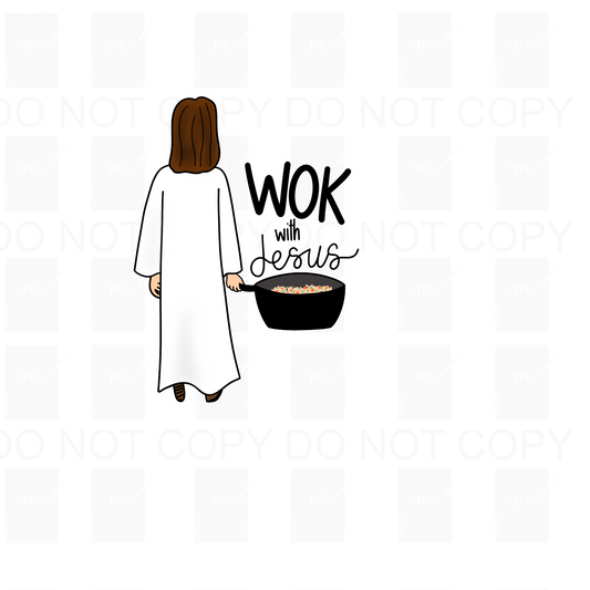 Wok With Jesus Sticker PNG